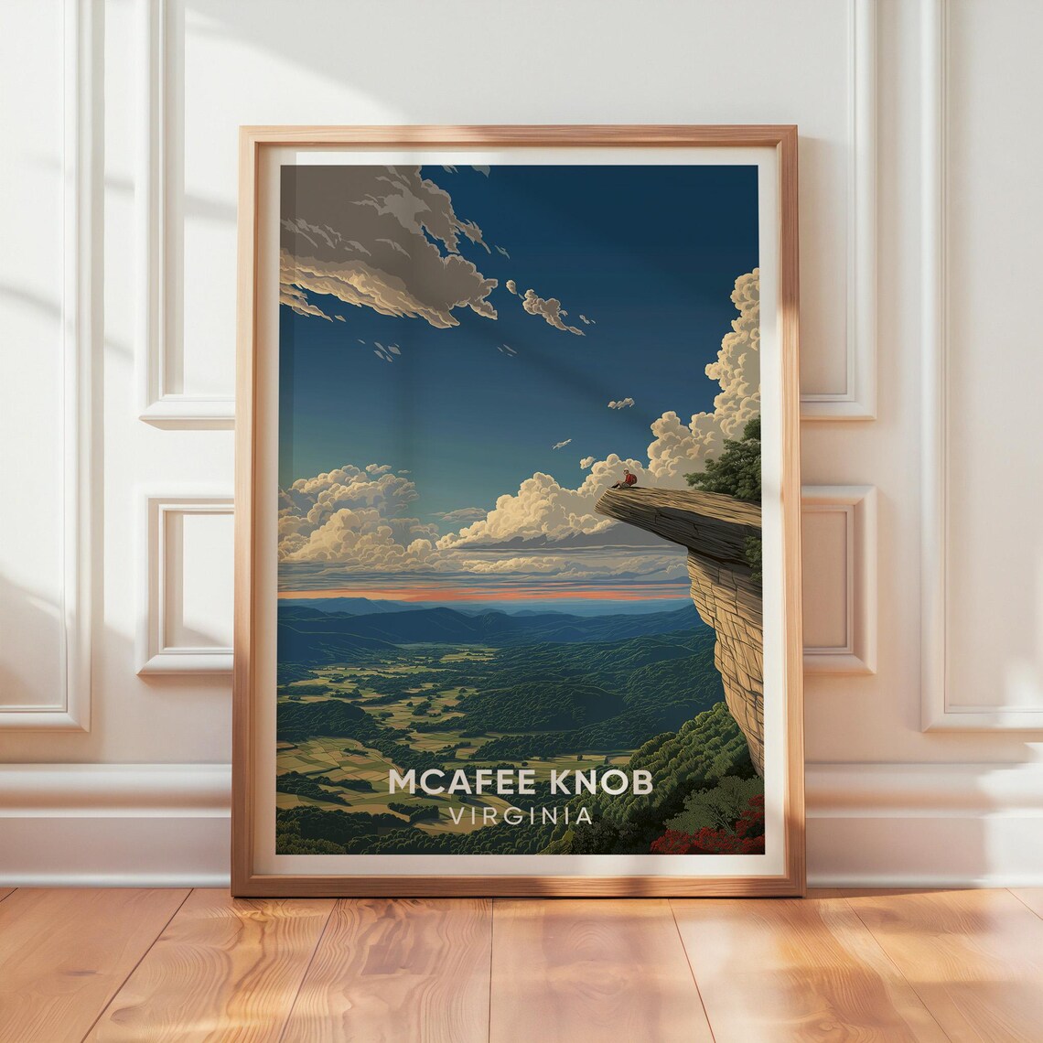 Mcafee Knob Virginia Vintage Travel Poster