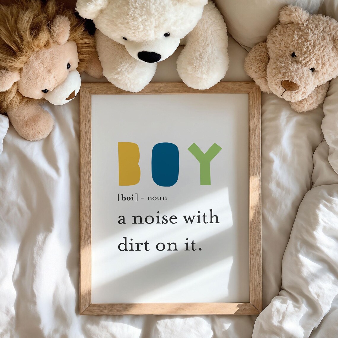 Boy Definition Cute Quote, Nursery Decor Wall Art - Image 2