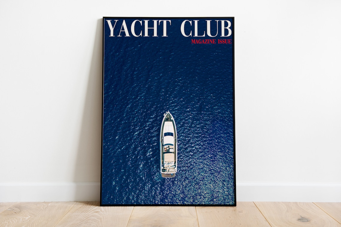 Yacht Club Retro Art Print, 70s Vogue Style - Image 3