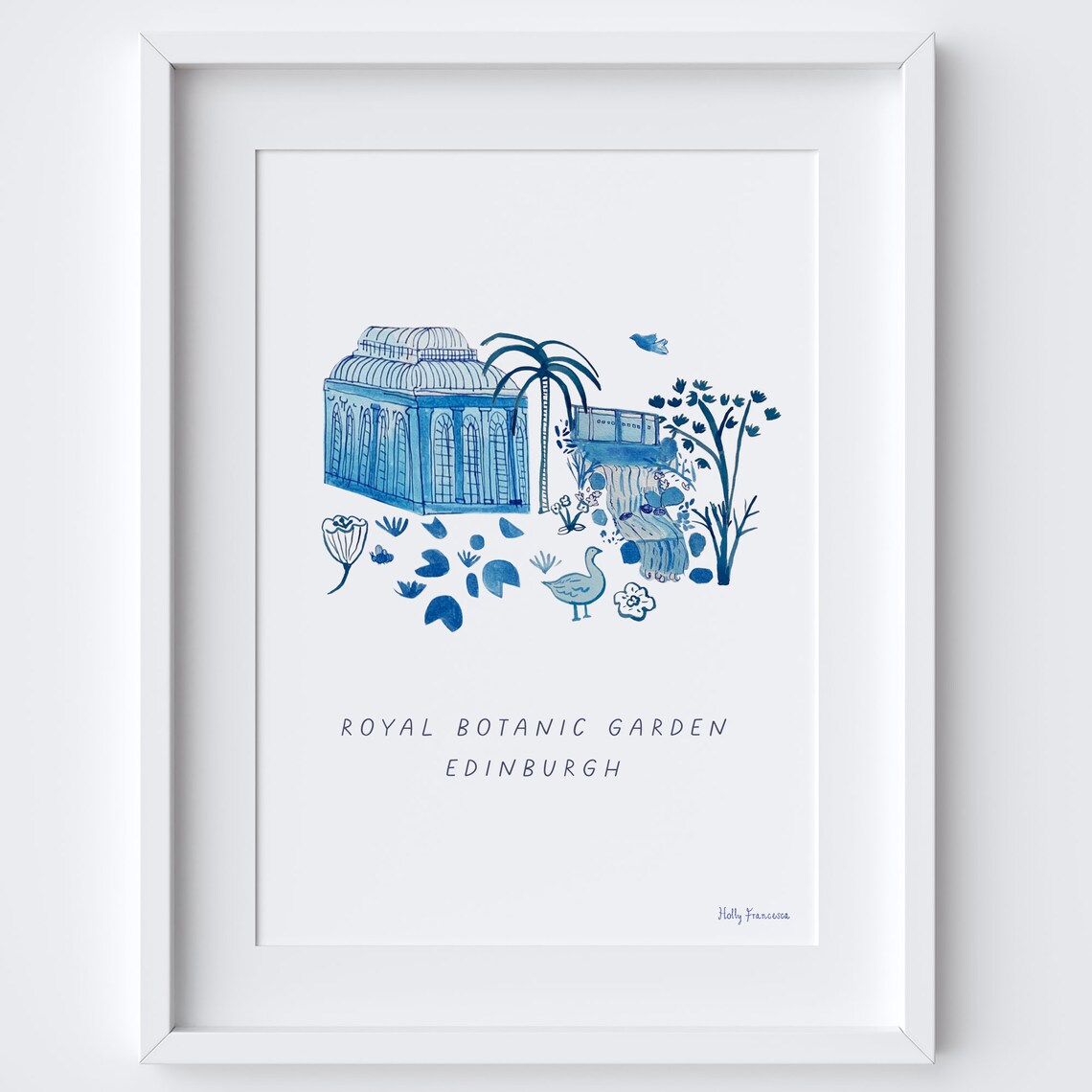 Royal Botanic Garden Edinburgh Travel Poster, Scotland