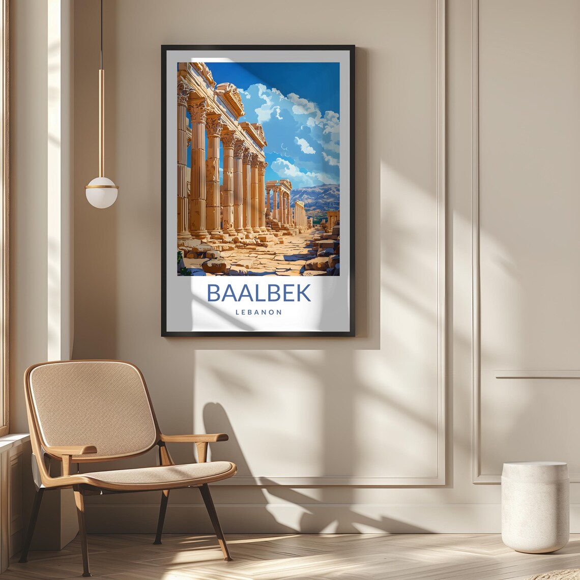 Baalbek Lebanon Ancient Ruins Travel Poster - Image 2