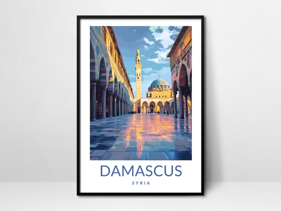 Umayyad Mosque Damascus Syria Travel Poster