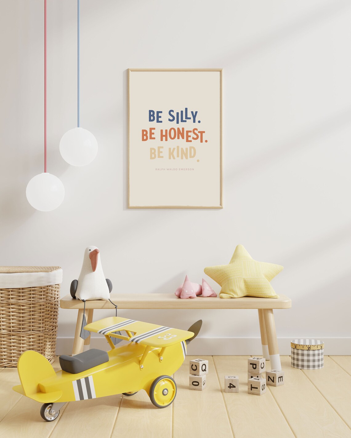 Be Silly Be Honest Be Kind Nursery Quote Poster - Image 6