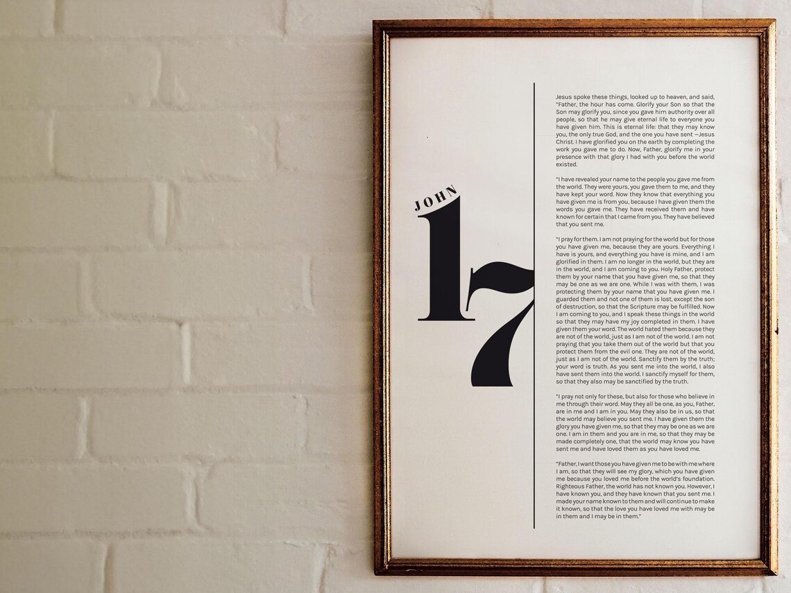 John 17 CSB Modern Bold Bible Verse Art Print - Image 4