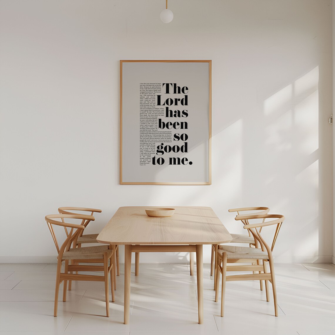 Psalm 116 The Lord Has Been So Good To Me Bold Serif Bible Verse Wall Art - Image 4