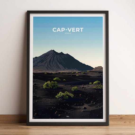 Cape Verde Poster Cape Verde Travel Poster Cape Verde Art Print Cape Verde Poster Cape Verde In Africa Customizable Gift