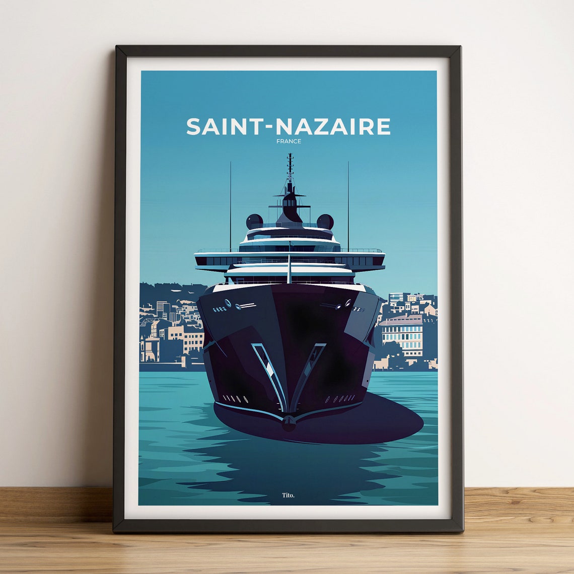 Saint Nazaire Poster Saint Nazaire Travel Poster Saint Nazaire Art Print Saint Nazaire Poster Travel Gift