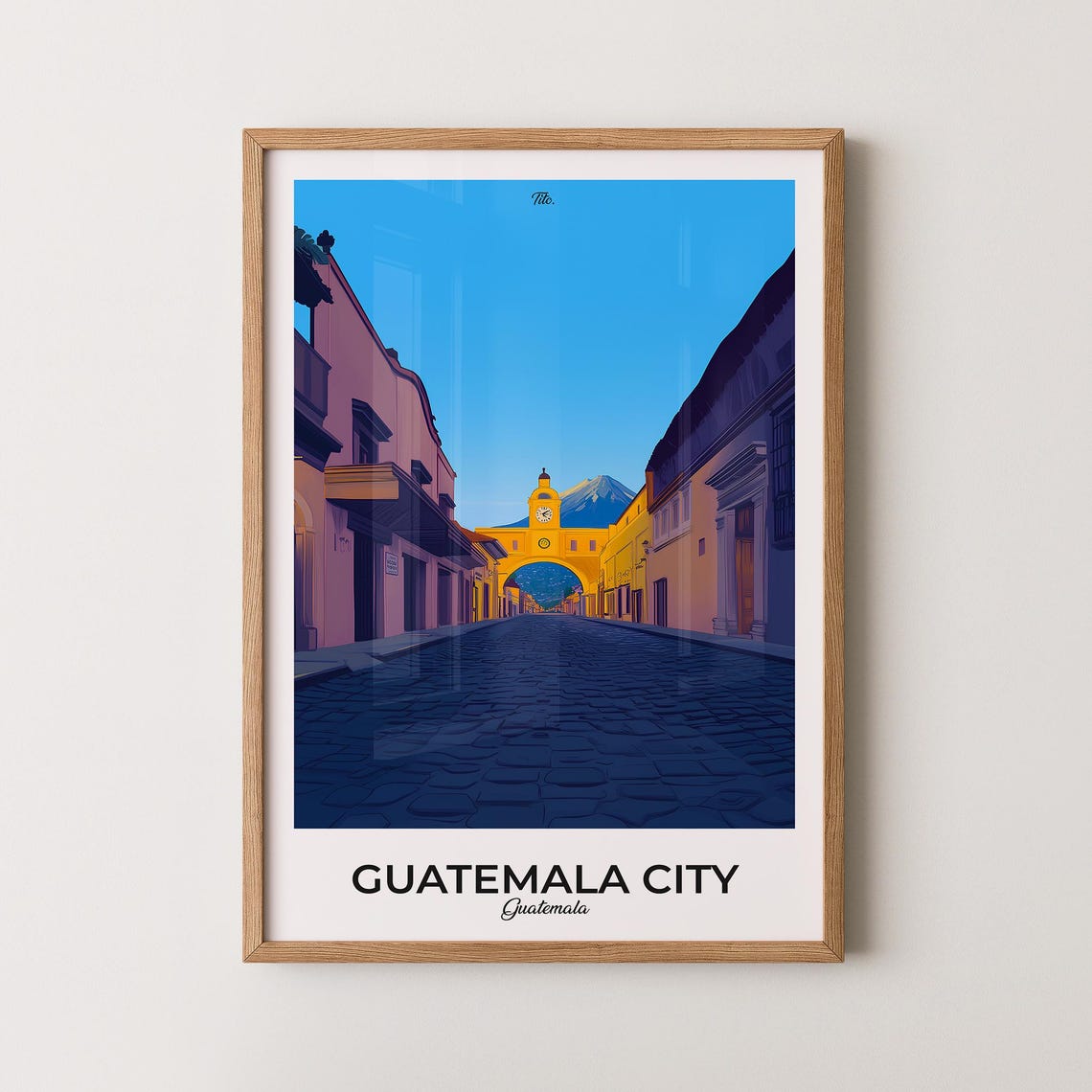 Guatemala City Poster Guatemala City Travel Poster Guatemala City Art Print Guatemala City Wall Art Guatemala Poster Gift For Travelers
