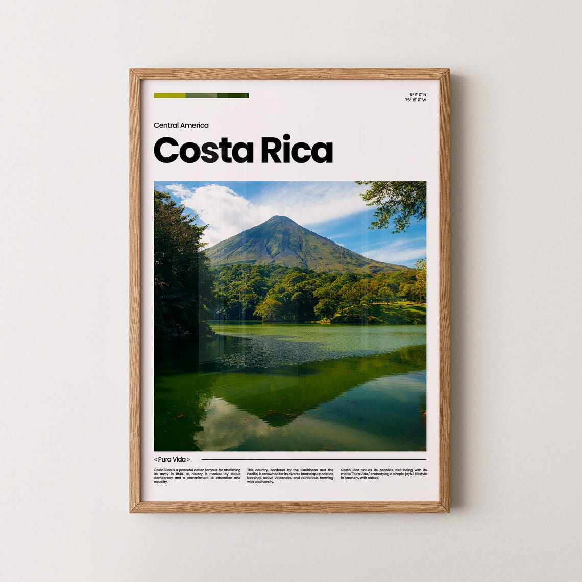 Costa Rica Poster Costa Rica Print Costa Rica Photo Costa Rica Art Central America Poster Central America Print Travel Poster Gift