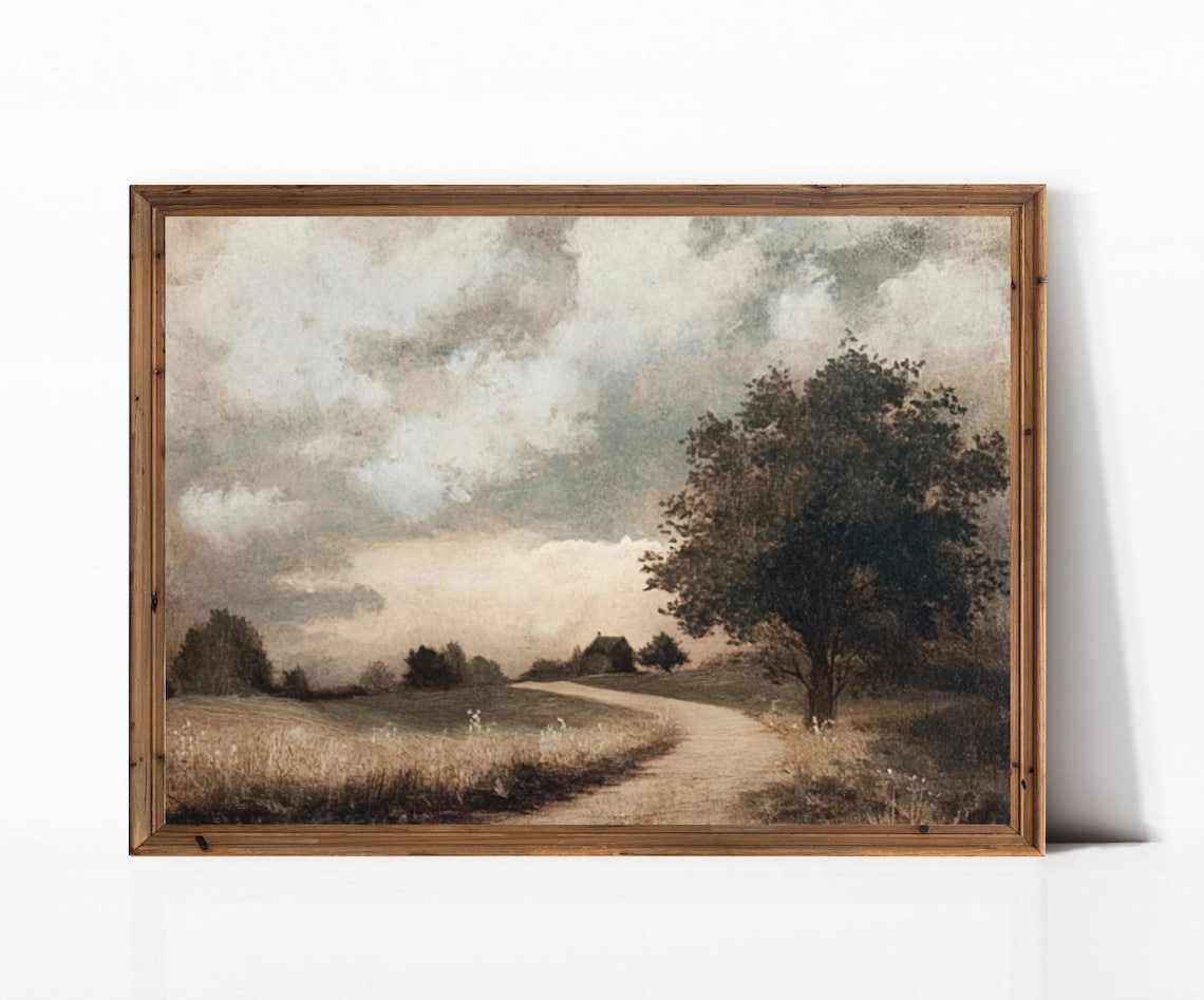 English Landscape Country Farmhouse Poster Print
