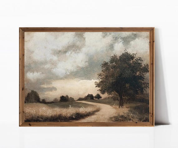 English Landscape Country Farmhouse Poster Print