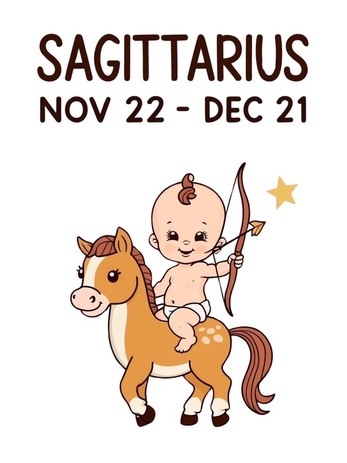 Sagittarius Zodiac Nursery Print Baby Archer On Horse Star Sign - Image 2