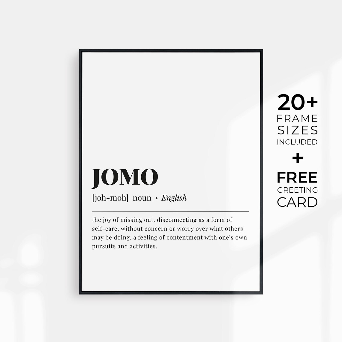 Jomo Meaning Funny Introvert Wall Art Print - Image 3