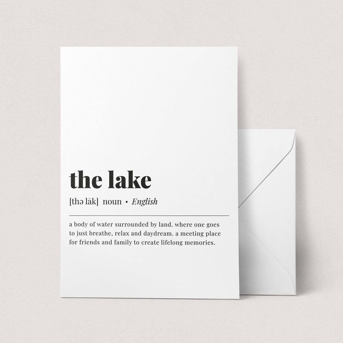 Lake Definition Minimalist Lake House Art Print