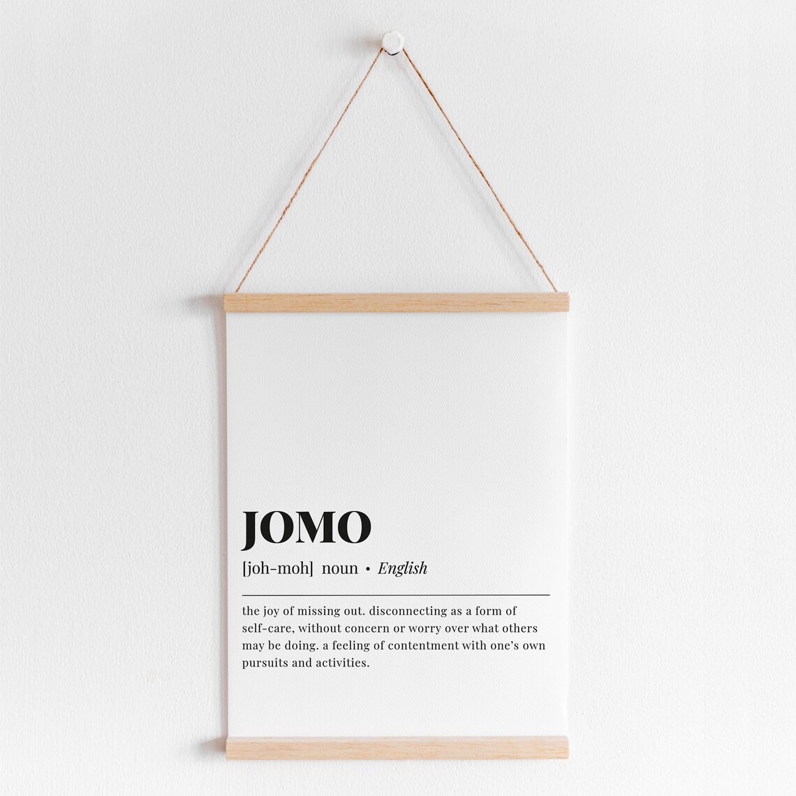 Jomo Meaning Funny Introvert Wall Art Print