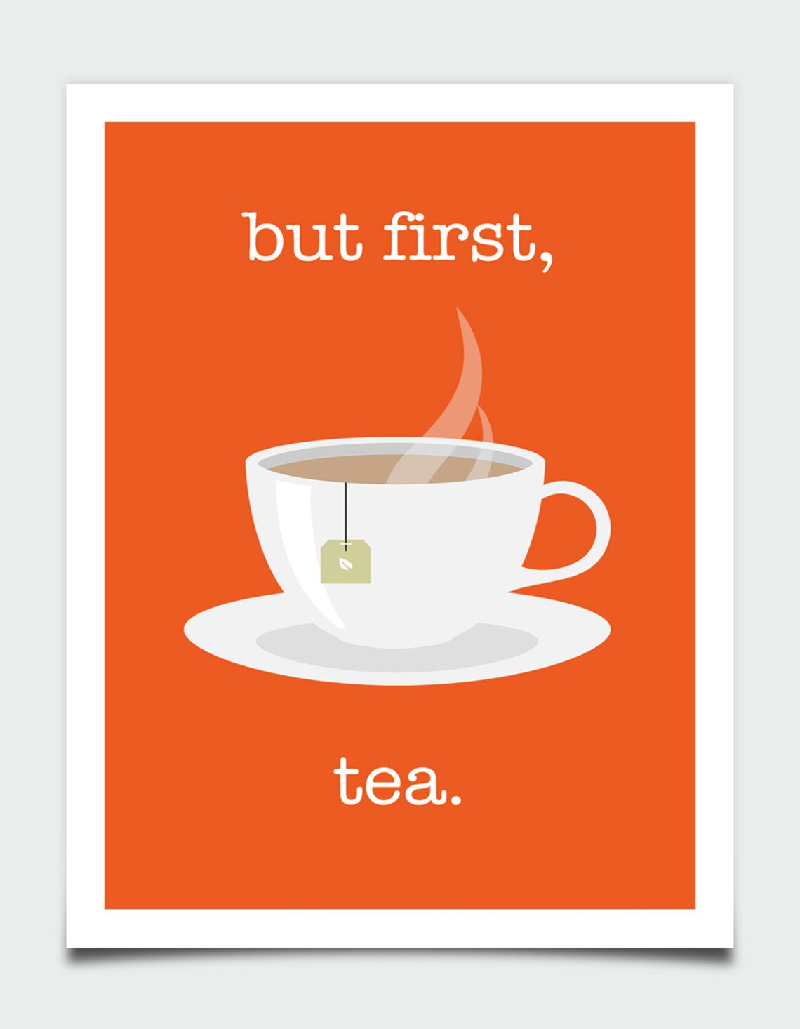 But First Tea Retro Kitchen Art Print, Breakfast Room - Image 4