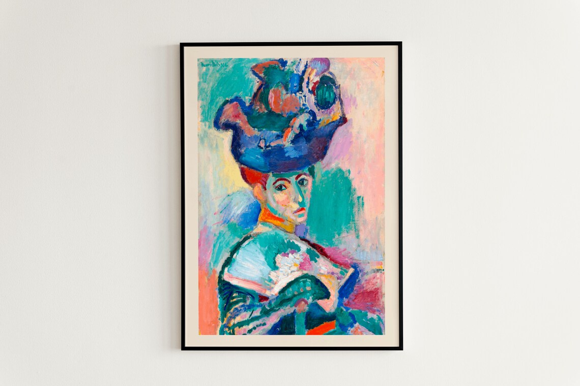 Henri Matisse Woman With A Hat Borderless Fauvist Portrait Poster - Image 3