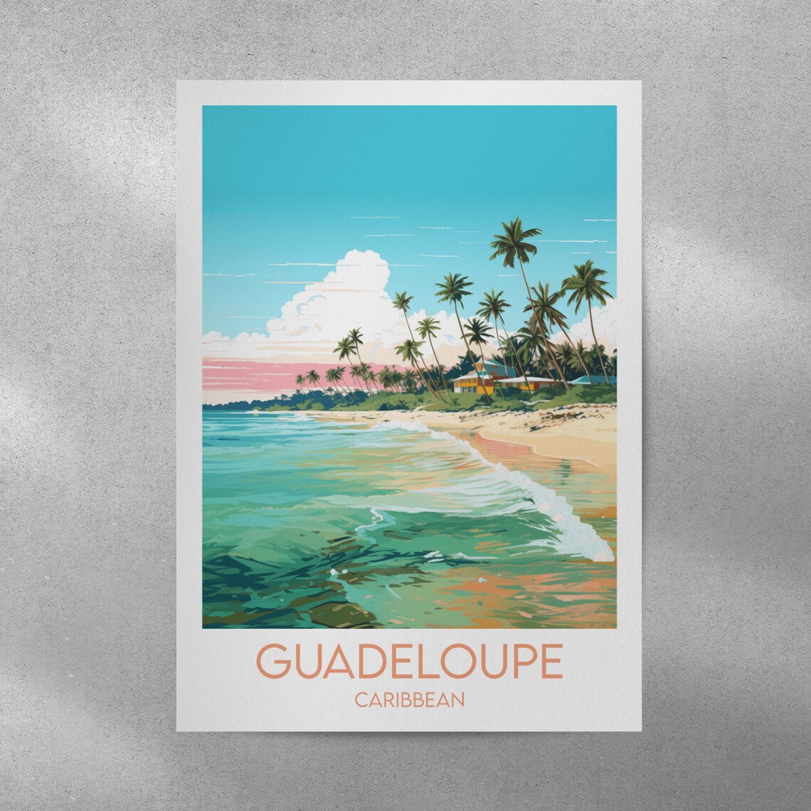 Guadeloupe Travel Poster, Custom Personalised Gift - Image 4