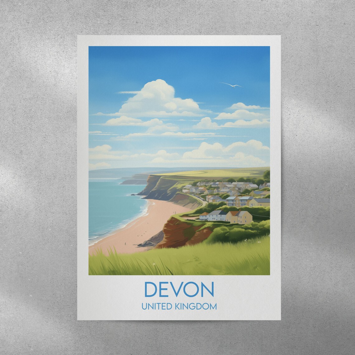 Devon Travel Poster, United Kingdom Travel Print - Image 2