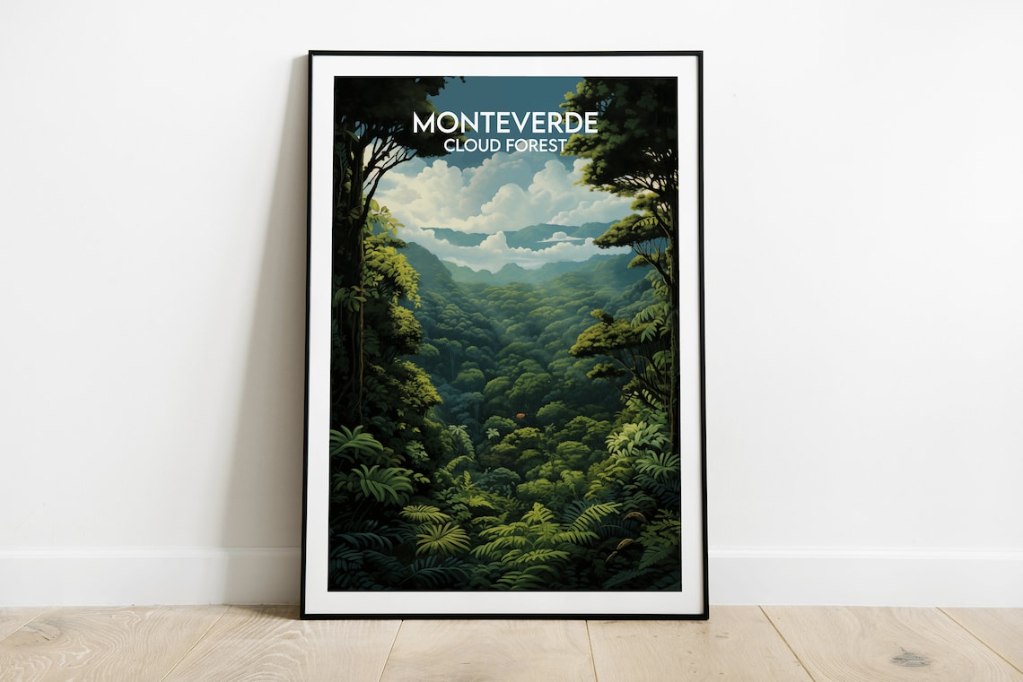 Monteverde Cloud Forest Travel Poster, Costa Rica