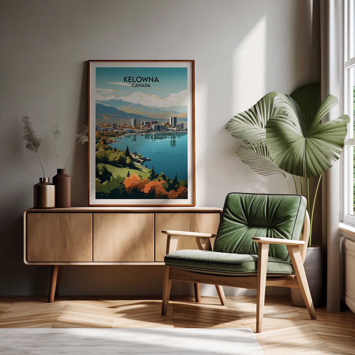 Kelowna Travel Poster, Canada Custom Personalised - Image 2