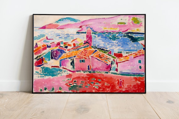 Matisse View Of Collioure Exhibition Print Poster A3 A4 A5 Ultra High Quality Classic Vintage Flowers Home Decor Wall Art Deco