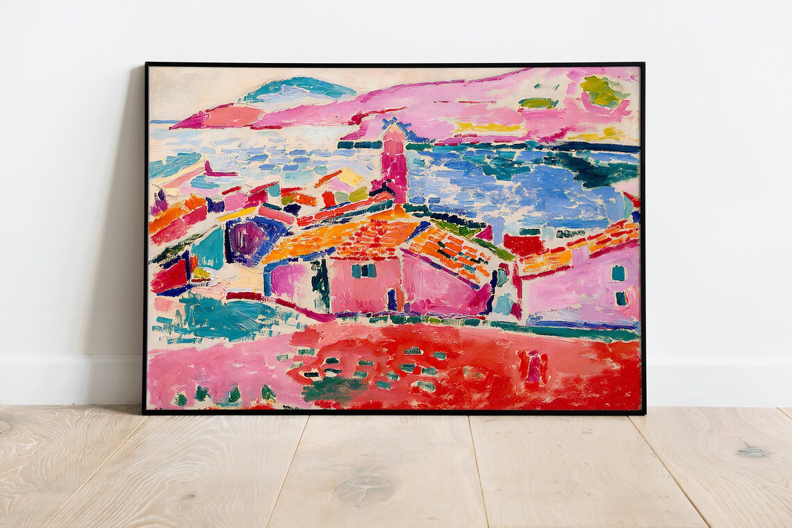 Matisse View of Collioure Fauvist Coastal Village Bold Color Print