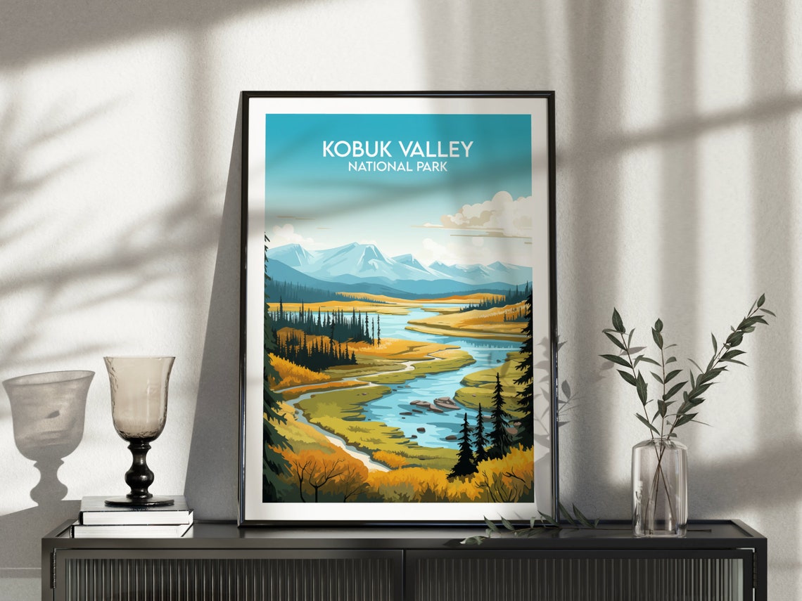 Kobuk Valley National Park Golden Tundra River Wilderness Poster - Image 3