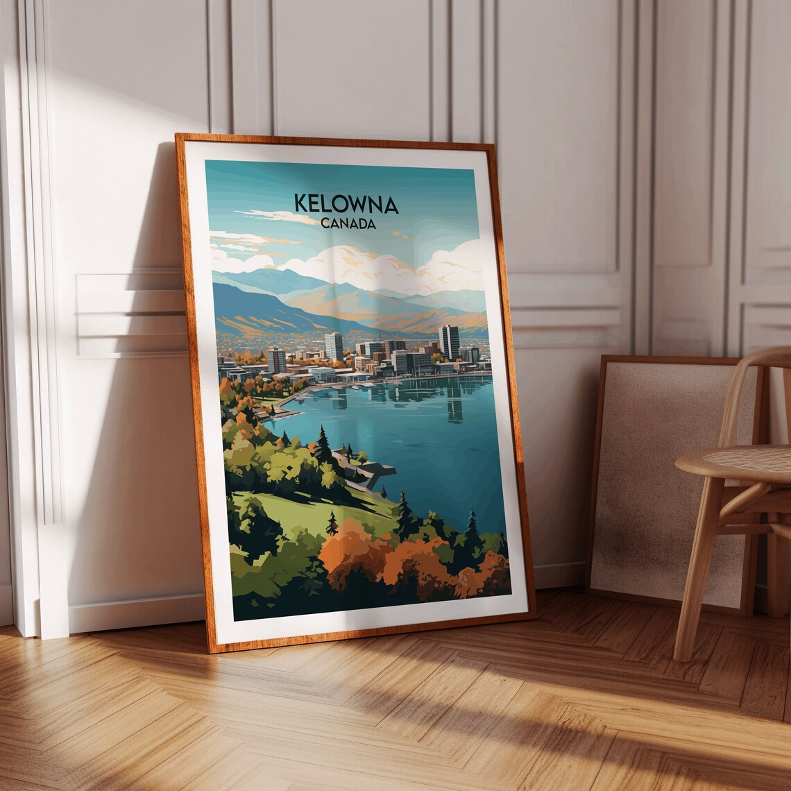 Kelowna Travel Poster, Canada Custom Personalised - Image 3