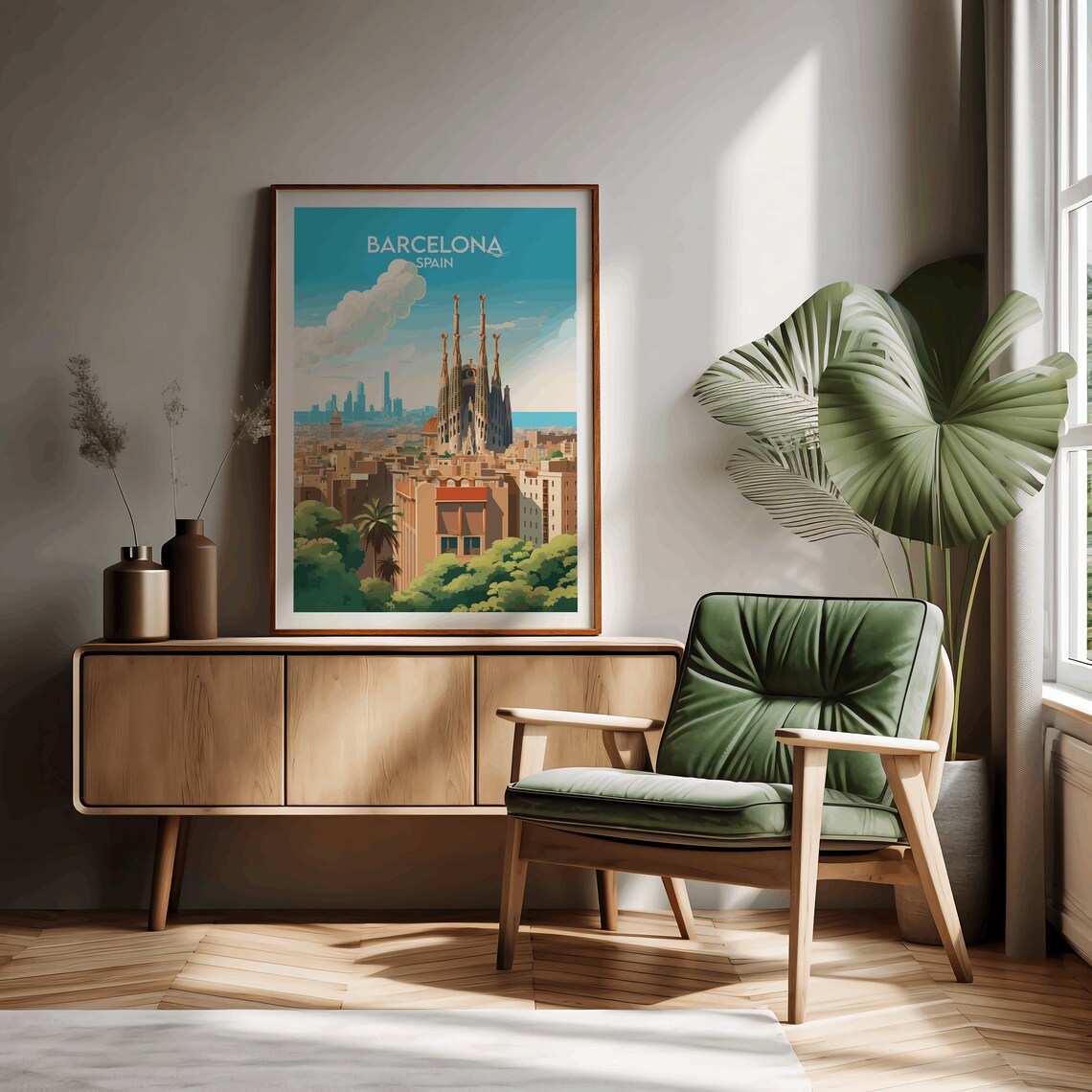 Barcelona Custom Personalised Travel Poster - Image 3