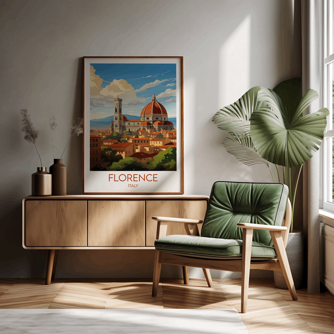 Florence Travel Poster, Italy Custom Personalised - Image 2