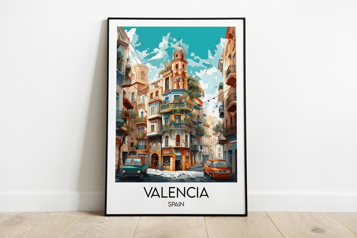 Valencia Travel Poster, Spain Custom Personalised