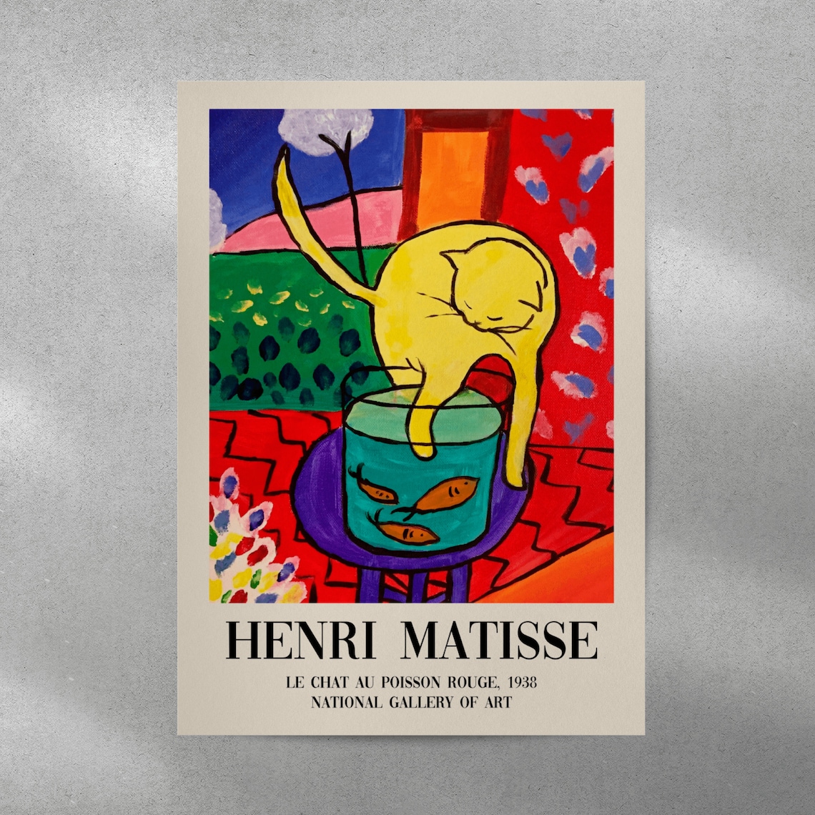 Matisse Cat With Red Fish Vintage Art Print - Image 5