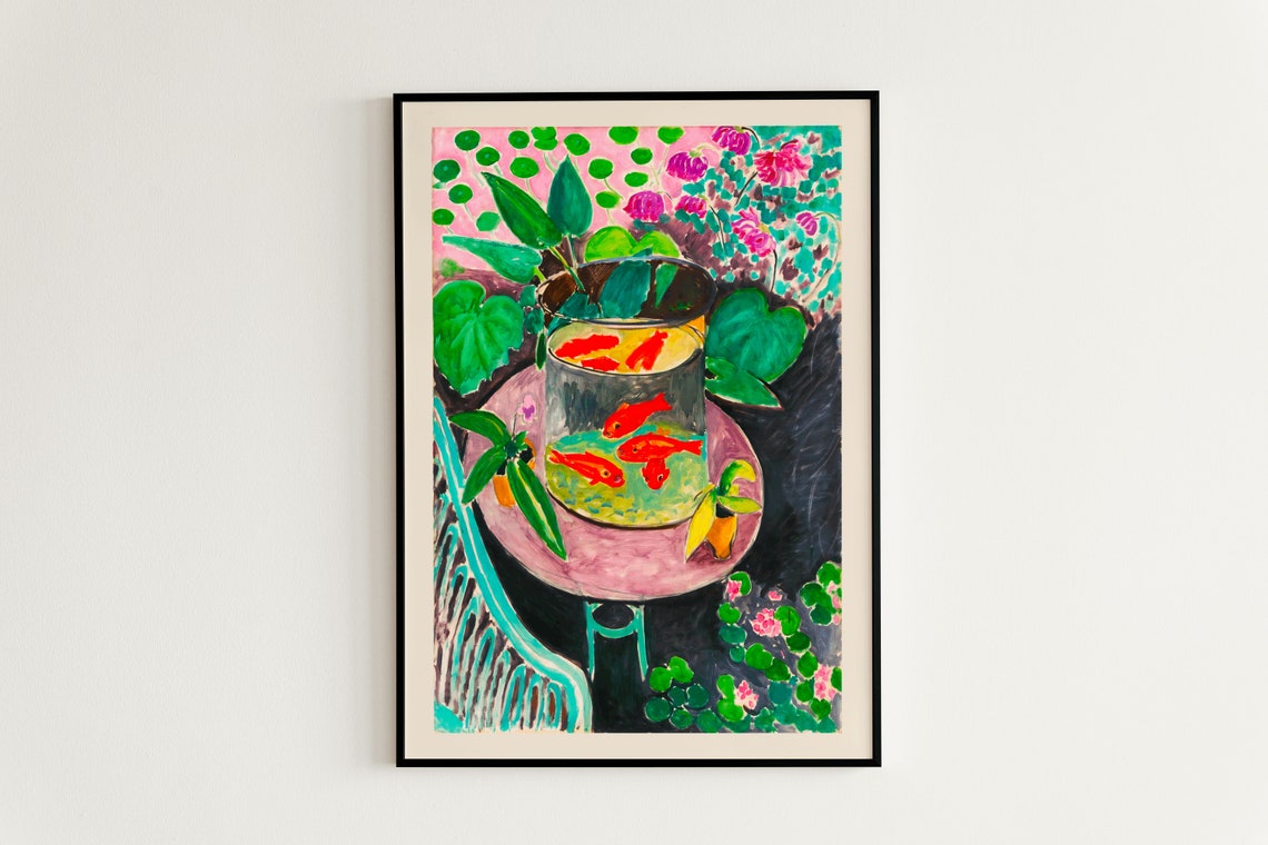 Henri Matisse Goldfish Bowl Borderless Fauvist Still Life Poster - Image 3