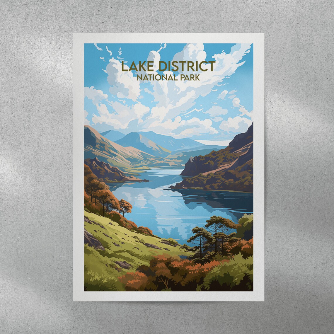 Lake District National Park England Lakeland Fells Scenic Poster - Image 3