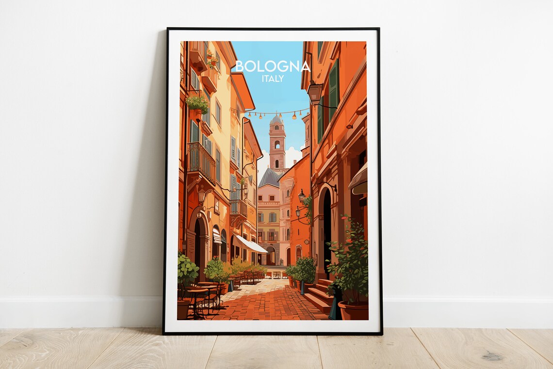 Bologna Travel Poster, Italy Custom Personalised