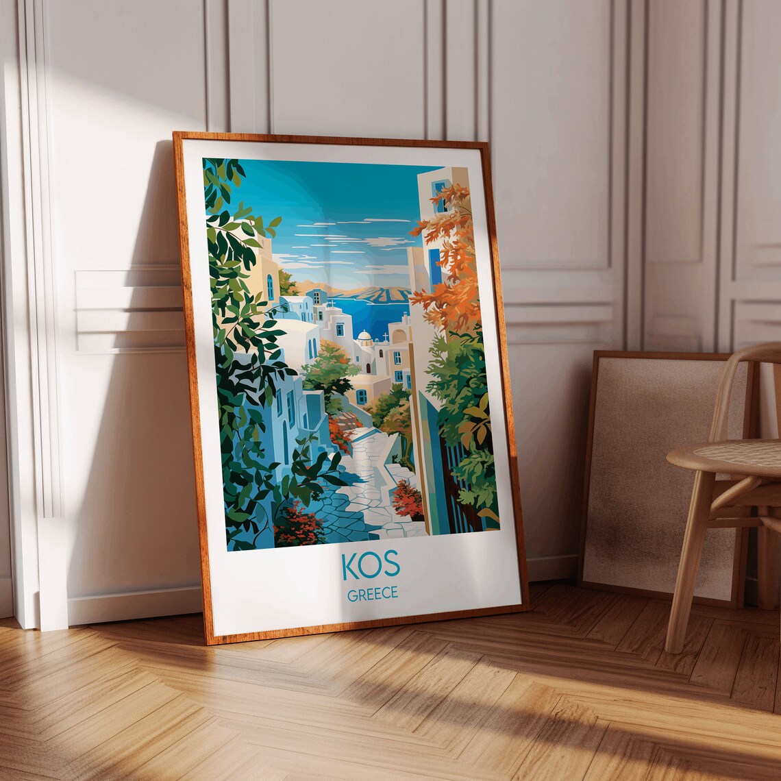 Kos Travel Poster Greece, Custom Personalised Gift - Image 4