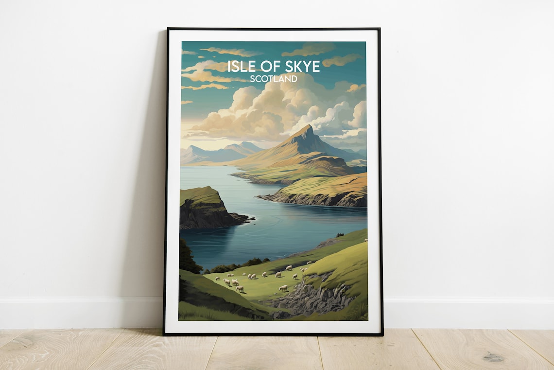 Isle of Skye Travel Poster, Scotland Custom Personalised