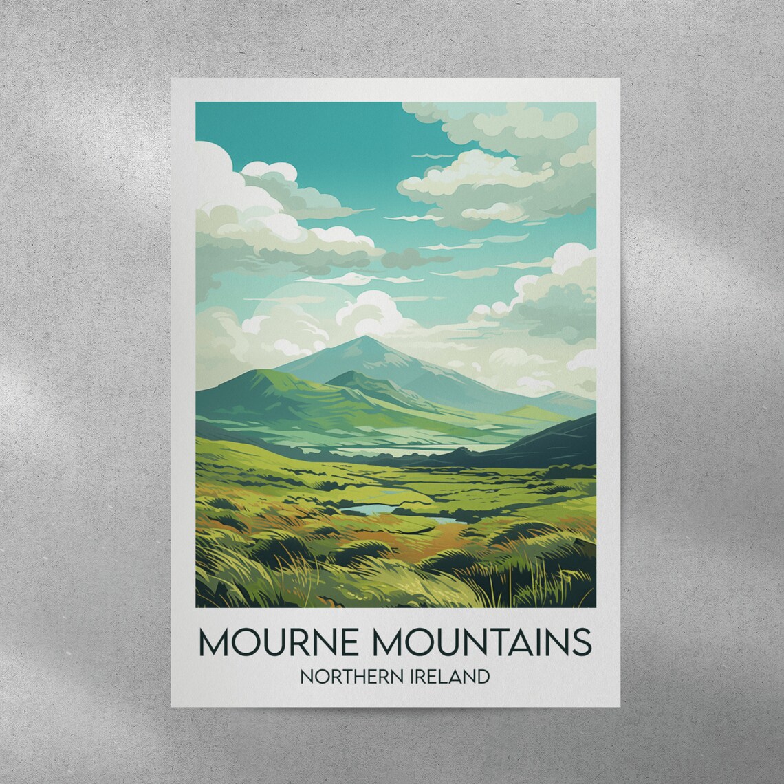 Mourne Mountains Travel Print Wedding Poster - Image 4