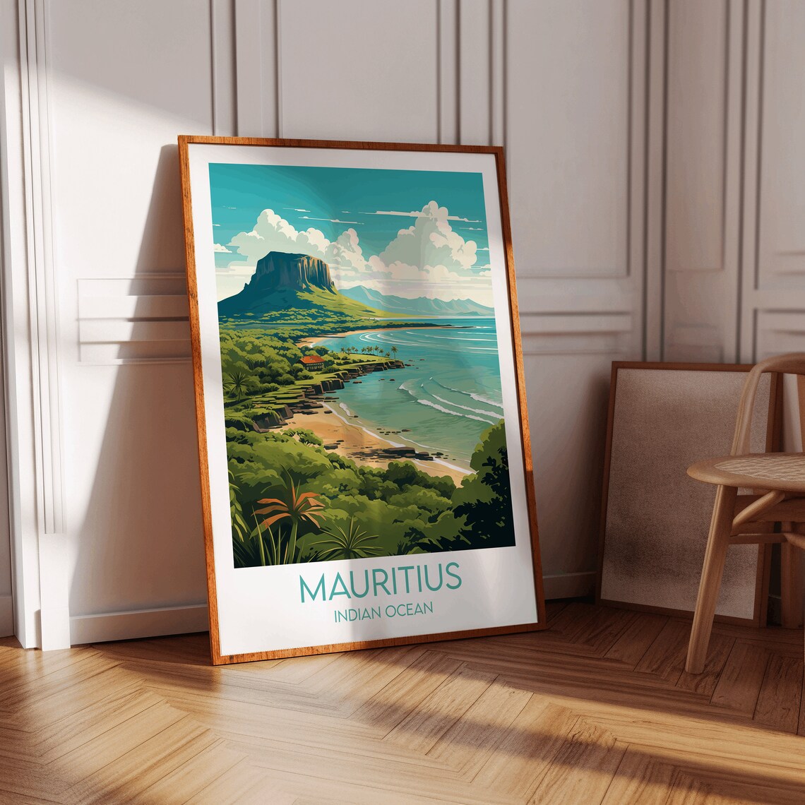 Mauritius Travel Poster, Indian Ocean Custom Personalised - Image 3