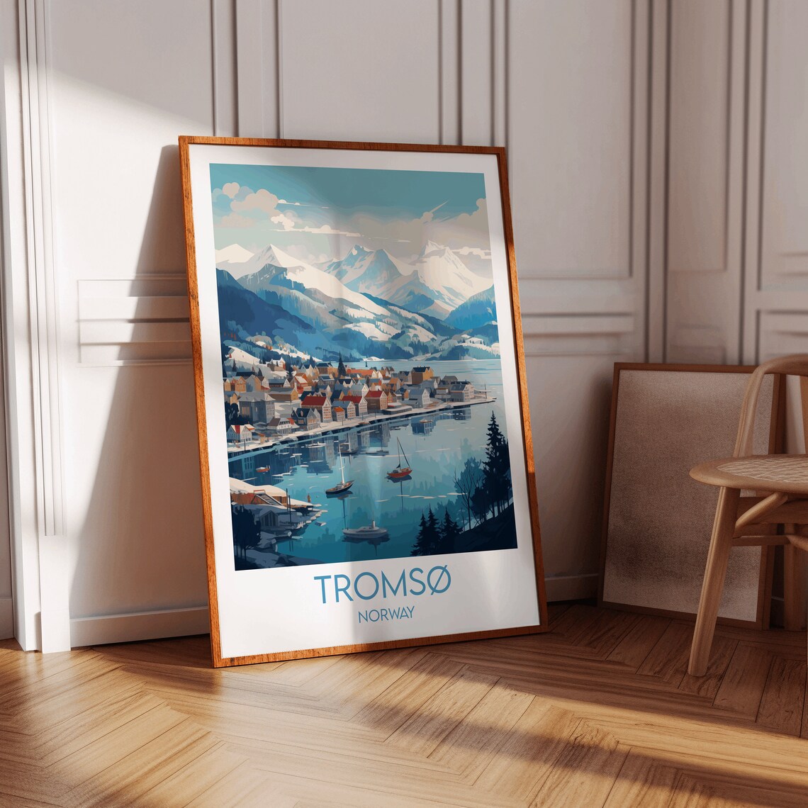 Tromso Travel Poster, Custom Personalised Norway - Image 3