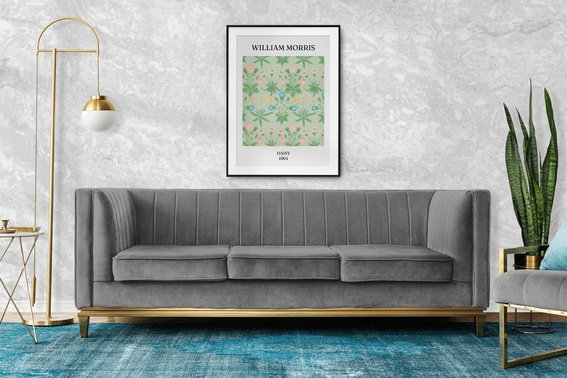 William Morris Daisy 1864 Soft Vintage Floral Pattern Art Poster - Image 2