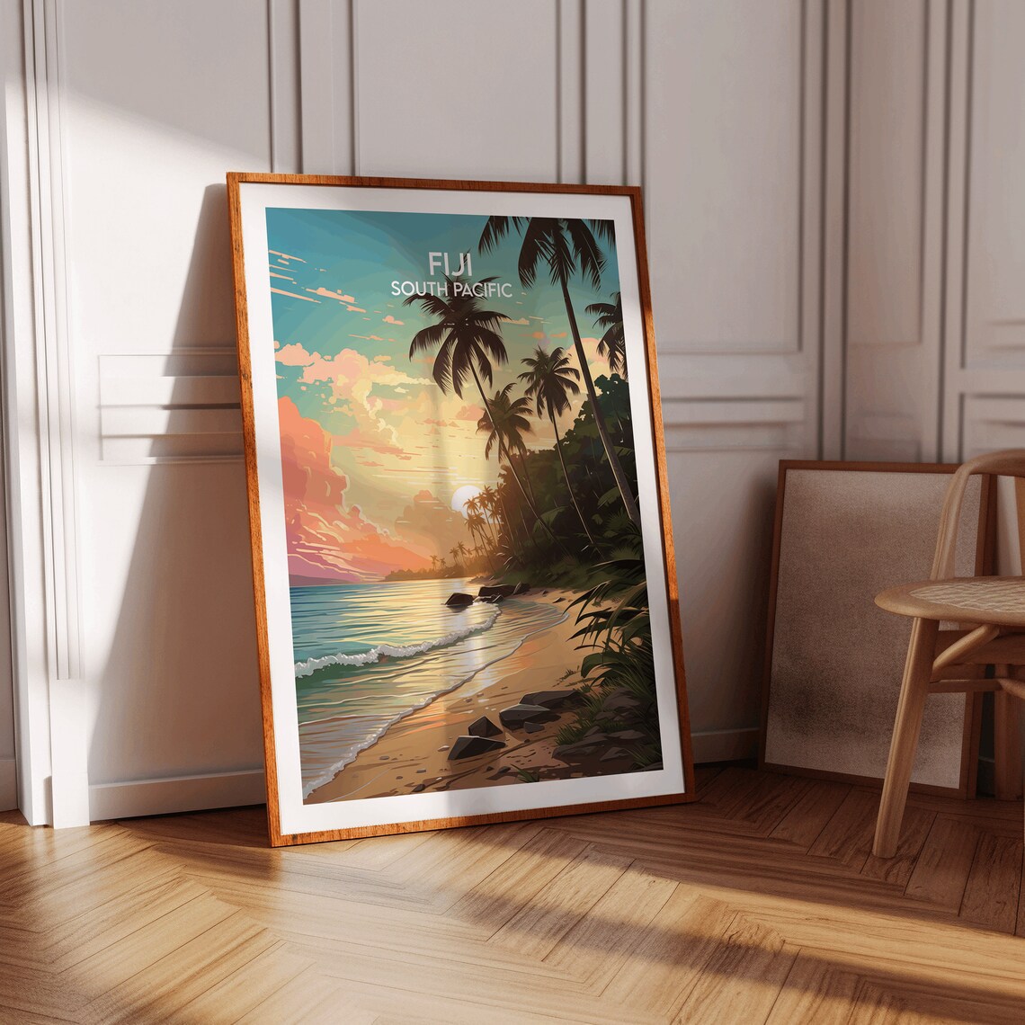 Fiji Travel Print, South Pacific Custom Personalised Poster - Image 3