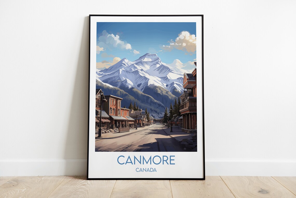 Canmore Travel Print, Canada Poster for Weddings