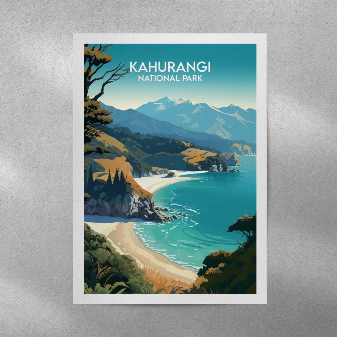 Kahurangi National Park Sandy Beach Cove Coastal Trail Poster - Image 4