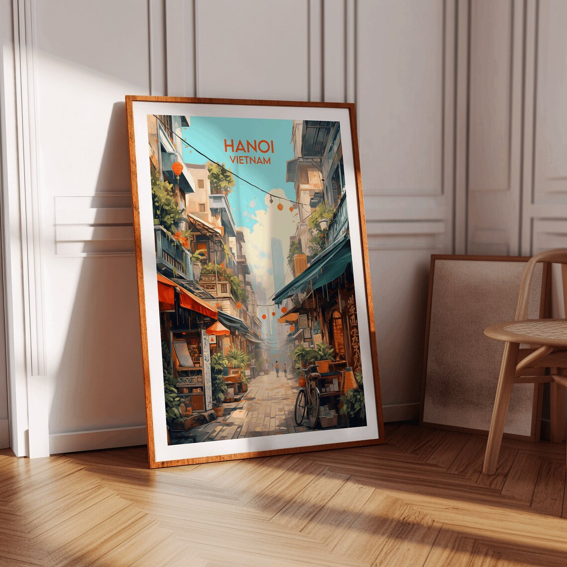 Hanoi Travel Poster, Vietnam Custom Wedding Gift - Image 2