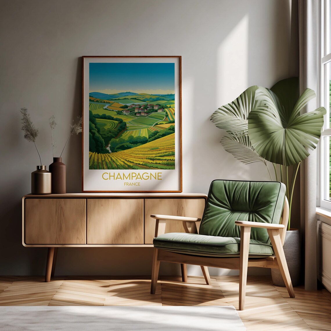 Champagne Vineyards France Travel Poster, Custom - Image 2