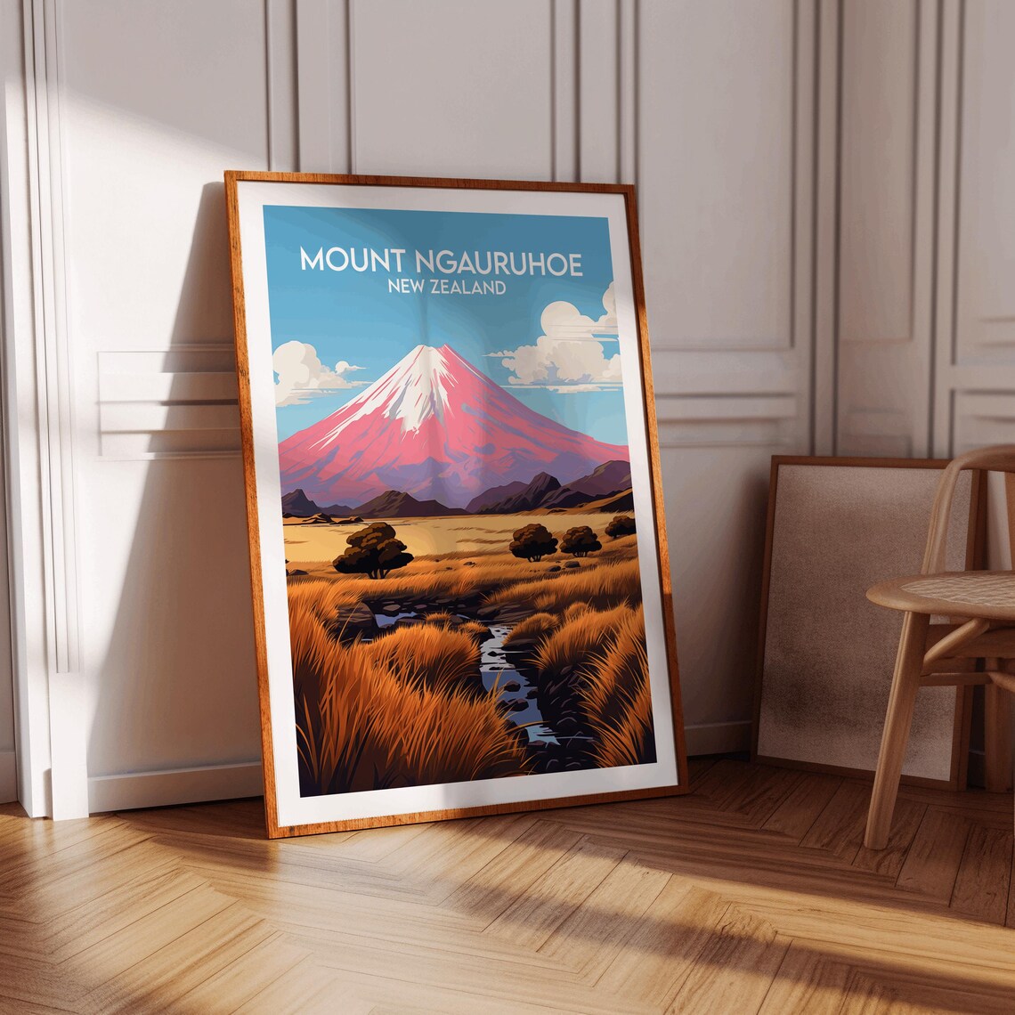 Mount Ngauruhoe Travel Poster, New Zealand - Image 3