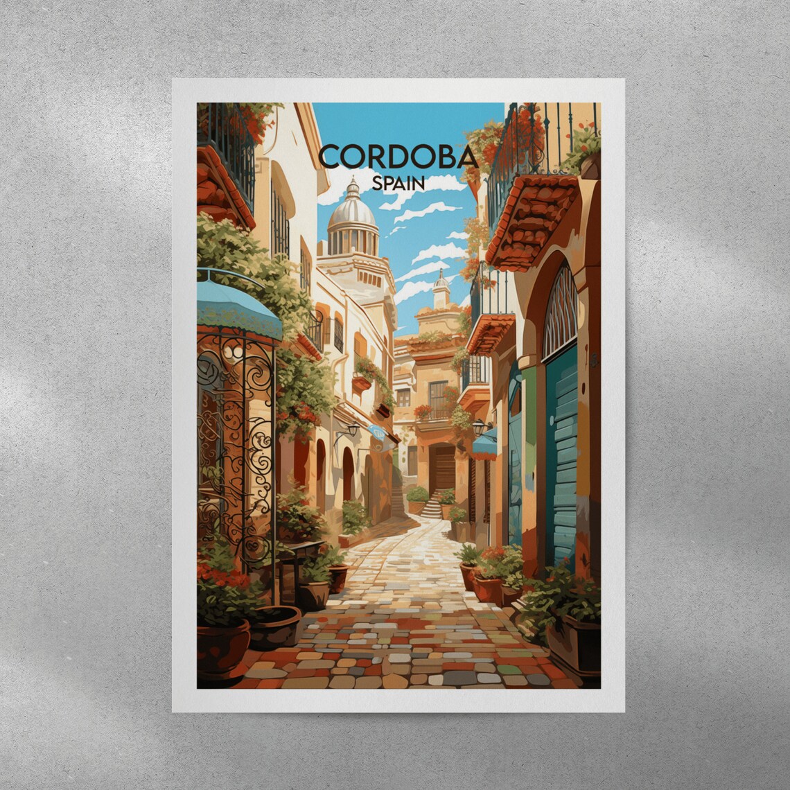 Cordoba Travel Poster, Spain Custom Travel Print - Image 3