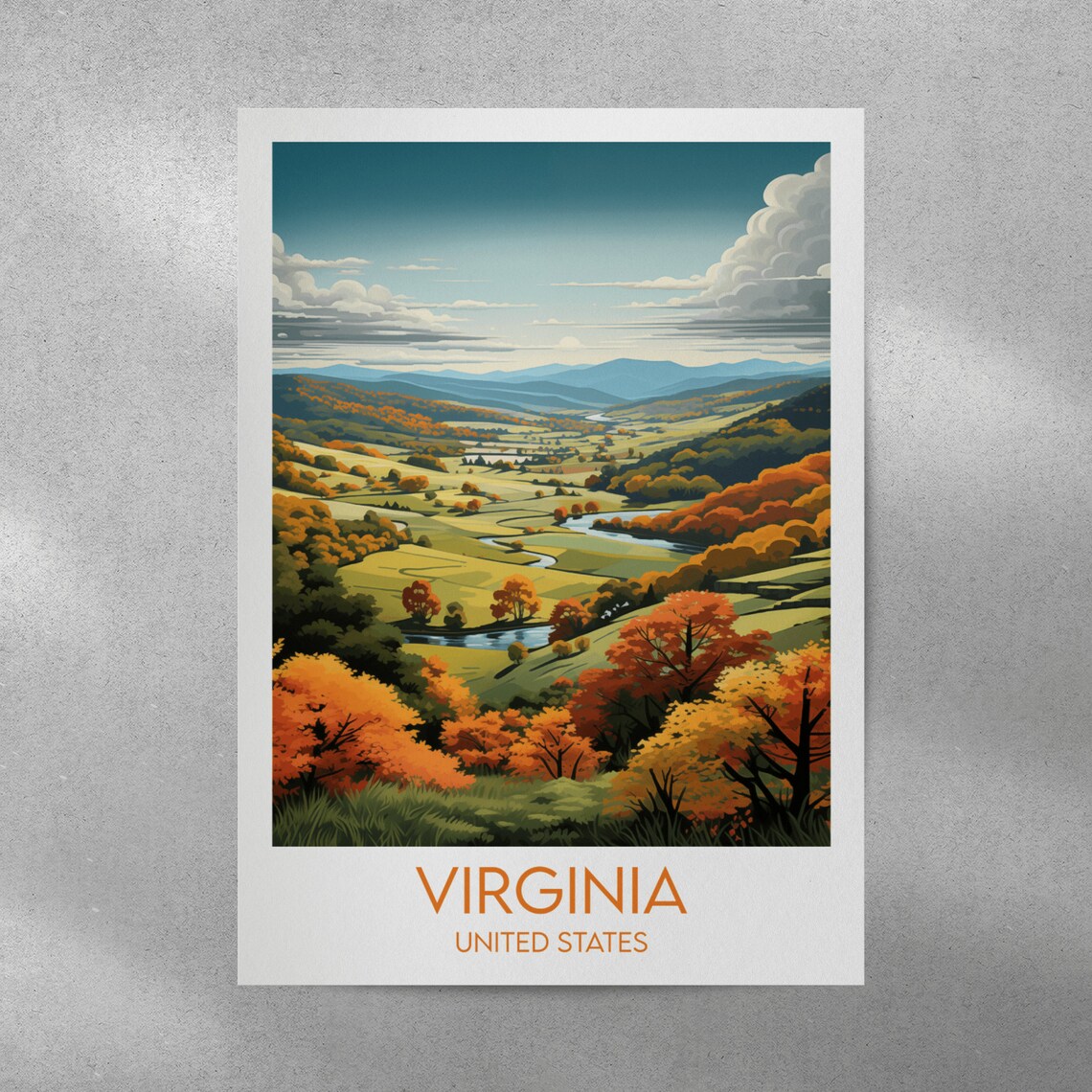 Virginia Travel Poster, United States Place Print - Image 4